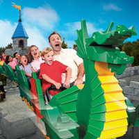 a theme park ride at Legoland, Orlando